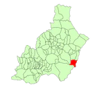 Расположение муниципалитета Карбонерас на карте провинции