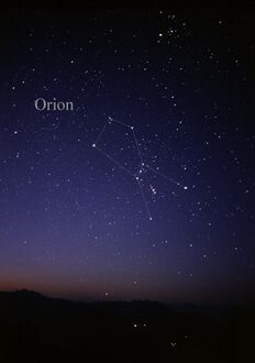 Звёзды созвездия Ориона, видимые невооружённым глазом