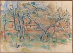 Paul Cézanne - Trær og hus, Provence - Google Art Project.jpg