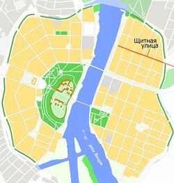 На карте Великого Новгорода