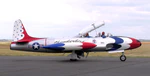 Thunderbirds Lockheed T-33 Shooting Star, Chino, California.jpg