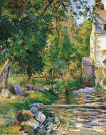 Camille Pissarro - Lavoir et moulin d´Osny - 1884.jpg