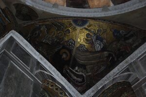 Hosios Loukas Katholikon (nave, South-East squinch) - Nativity 02.jpg