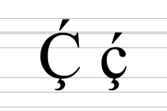 Latin letter C with cedilla and acute.svg