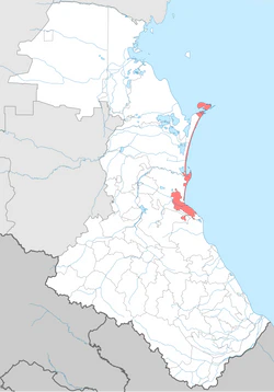 Городской округ с внутригородским делением «город Махачкала» (город Махачкала) на карте