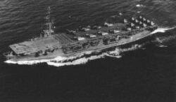 USS Gilbert Islands (CVE-107) underway in 1945.jpg