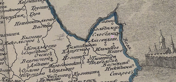 Фрагмент карты из Российского атласа (1792&nbsp;года)
