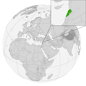 Ливан на карте мира