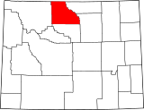Map of Wyoming highlighting Big Horn County.svg