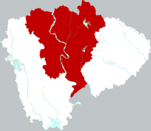 Чжунсян на карте