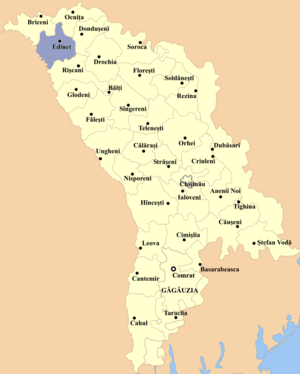 Единецкий район на карте