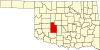 Map of Oklahoma highlighting Caddo County.svg