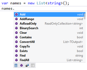 IntelliSense — Рувики: Интернет-энциклопедия