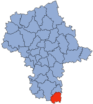 Липский повят на карте