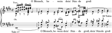 BWV 244 Incipit Nr. 35 O Mensch, bewein.svg