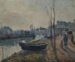 Camille Pissarro - Quai du Pothuis, temps gris lumineux, Pontoise - Musée André-Malraux (PD 697).jpg