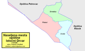 Община Источни-Дрвар на карте