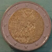 2 Euro Gedenkmünze Deutschland 2019 Mauerfall.jpg