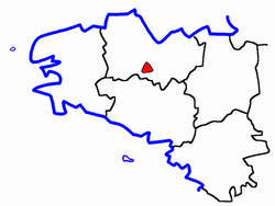 Кантон на карте департамента Кот-д’Армор