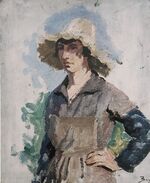 Frédéric Bazille - Vendangeuse au chapeau jaune.jpg