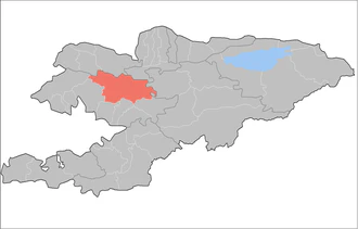 Токтогульский район на карте