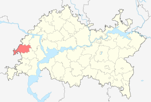 Кайбицкий район на карте