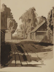 Arkady Astapovich. Street in village.JPG