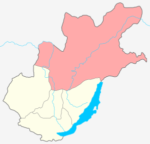 Киренский уезд на карте