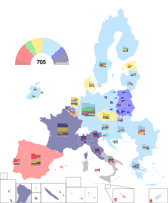 2019 European Parliament (Post-Brexit).svg