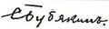 Bubyakin S cashier's signature.jpg