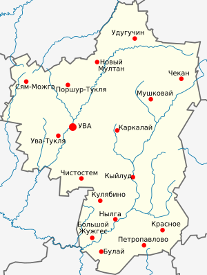 Увинский район на карте