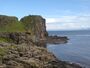 Robert the Bruce's Castle on top of cliff with Kintyre and Islay on the horizon. - geograph.org.uk - 867346.jpg
