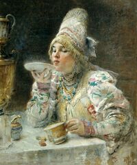 Маковский - За чаем - 1914.jpg