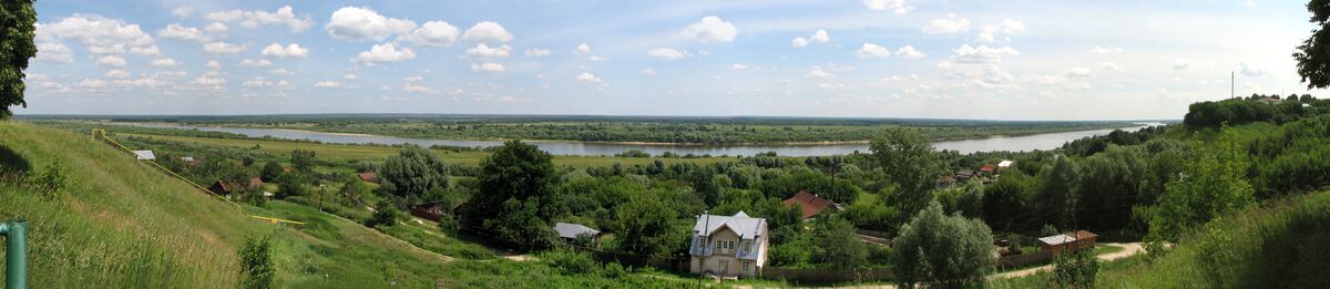 Вид на Оку со смотровой площадки парка