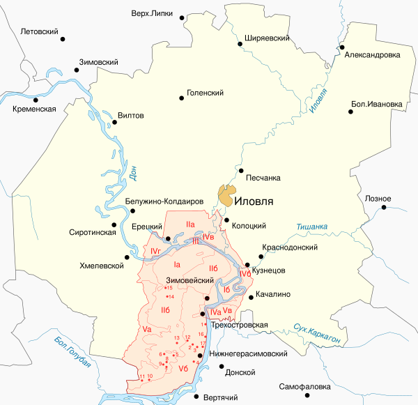 Карта-схема парка на территории Иловлинского района