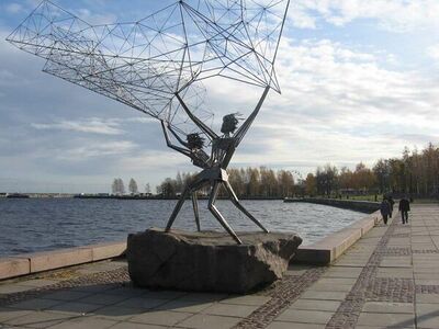 Kalastajat-vestokuva Petroskoin randupihal