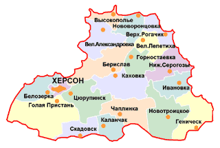 Чаплинский район на карте