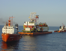 Морская ледостойкая стационарная платформа D-6 на шельфе Балтийского моря