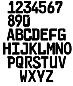 Образцы цифр и букв латинского алфавита, применяемых на государственных регистрационных номерах.gif