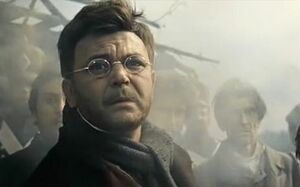Сергей Бондарчук в роли Пьера Безухова (кадр из фильма "Война и мир", 1967)