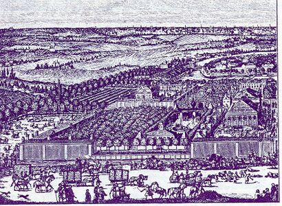 Немецкая слобода в конце XVII века. Гравюра Генриха де Витта