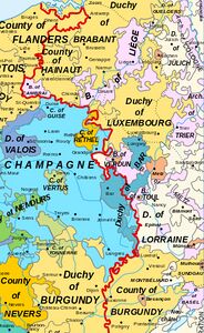 Герцогство Бар на карте Франции