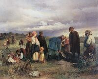 Картина Маковского « Похороны ребёнка в деревне» 1872.jpg