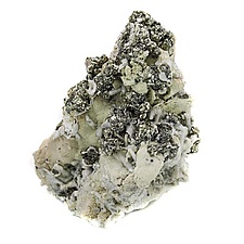 Пирит на кварцевой матрице