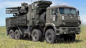 ЗРПК «Панцирь-С1» на шасси КамАЗ-6560 в боевом положении