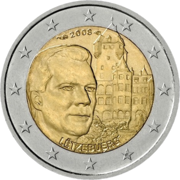 €2 commemorative coin Luxembourg 2008.png