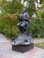 Архангельск, пр. Чумбарова-Лучинского Памятник Шергину.jpg