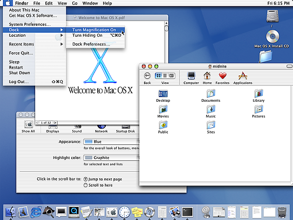 Mac OS X 10.0 — последняя версия, разработчик, семейство